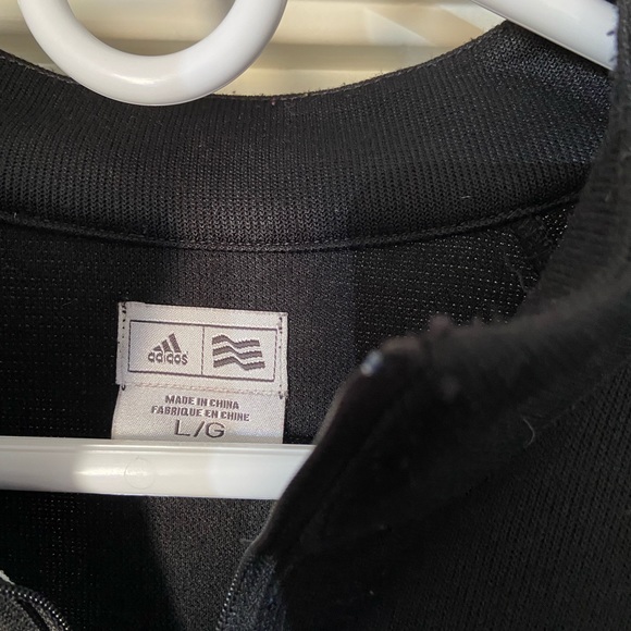 Men’s Adidas 3/4 zip athletic top, Black 100% Polyester size Large - Picture 3 of 11